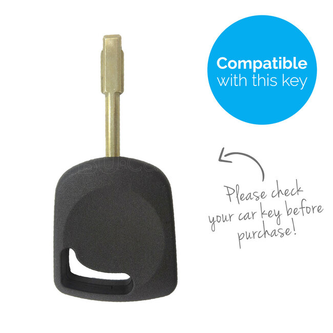 Car key cover compatible with Ford - Silicone Protective Remote Key Shell - FOB Case Cover - Black