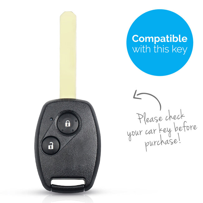 Housse de Protection clé compatible avec Honda - Coque Cover Housse étui en Silicone - Blanc