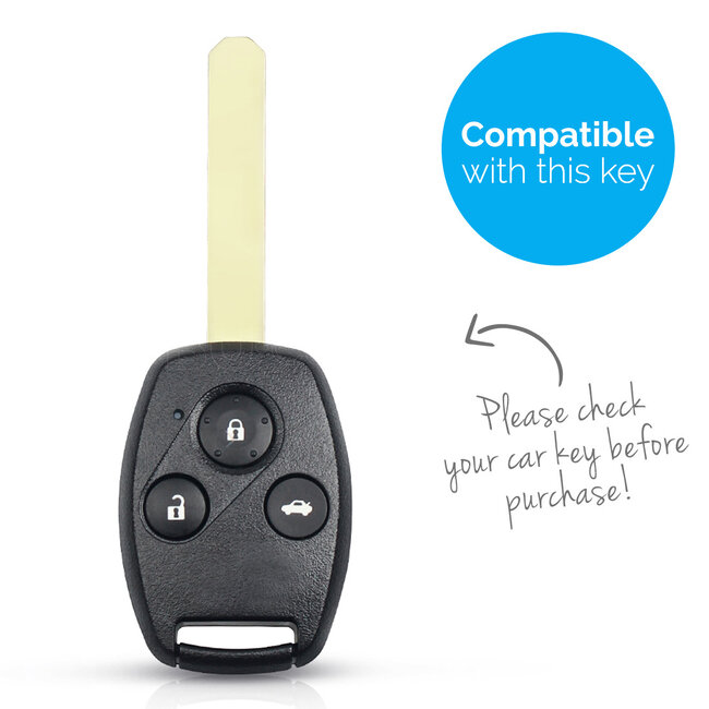 Sleutel cover compatibel met Honda - Silicone sleutelhoesje - beschermhoesje autosleutel - Zebra
