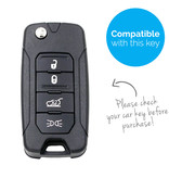 TBU car TBU car Car key cover compatible with Jeep - Silicone Protective Remote Key Shell - FOB Case Cover - Black