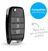 TBU car TBU car Autoschlüssel Hülle kompatibel mit Kia 3 Tasten - Schutzhülle aus Silikon - Auto Schlüsselhülle Cover in Zebra