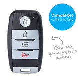 TBU car TBU car Autoschlüssel Hülle kompatibel mit Kia 4 Tasten (Keyless Entry) - Schutzhülle aus Silikon - Auto Schlüsselhülle Cover in Schwarz