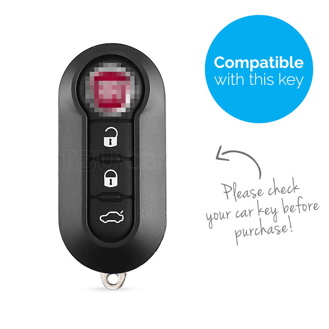 Housse de Protection clé compatible avec Lancia - Coque Cover Housse étui en Silicone - Brillent dans le noir