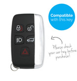 TBU car TBU car Car key cover compatible with Range Rover - Silicone Protective Remote Key Shell - FOB Case Cover - White