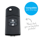 TBU car TBU car Car key cover compatible with Mazda - Silicone Protective Remote Key Shell - FOB Case Cover - Black