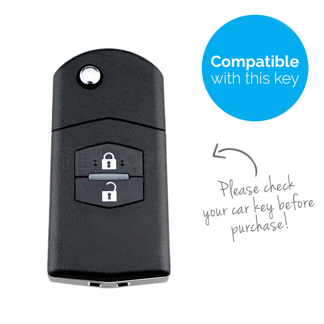Funda Carcasa llave compatible con Mazda - Funda de Silicona - Cover de Llave Coche - Cebra