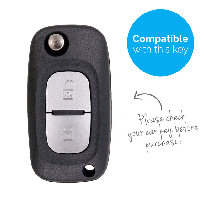 Sleutel cover compatibel met Mercedes - Silicone sleutelhoesje - beschermhoesje autosleutel - Lime groen