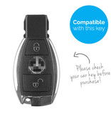 TBU car TBU car Autoschlüssel Hülle kompatibel mit Mercedes 2 Tasten - Schutzhülle aus Silikon - Auto Schlüsselhülle Cover in Schwarz