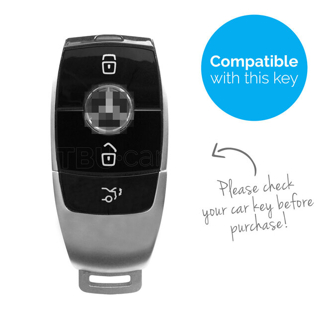 Sleutel cover compatibel met Mercedes - TPU sleutel hoesje / beschermhoesje autosleutel - Chrome