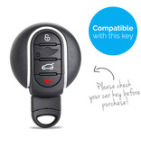 TBU car TBU car Car key cover compatible with Mini - TPU Protective Remote Key Shell - FOB Case Cover - Chrome