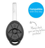 TBU car TBU car Car key cover compatible with Mini - Silicone Protective Remote Key Shell - FOB Case Cover - Black