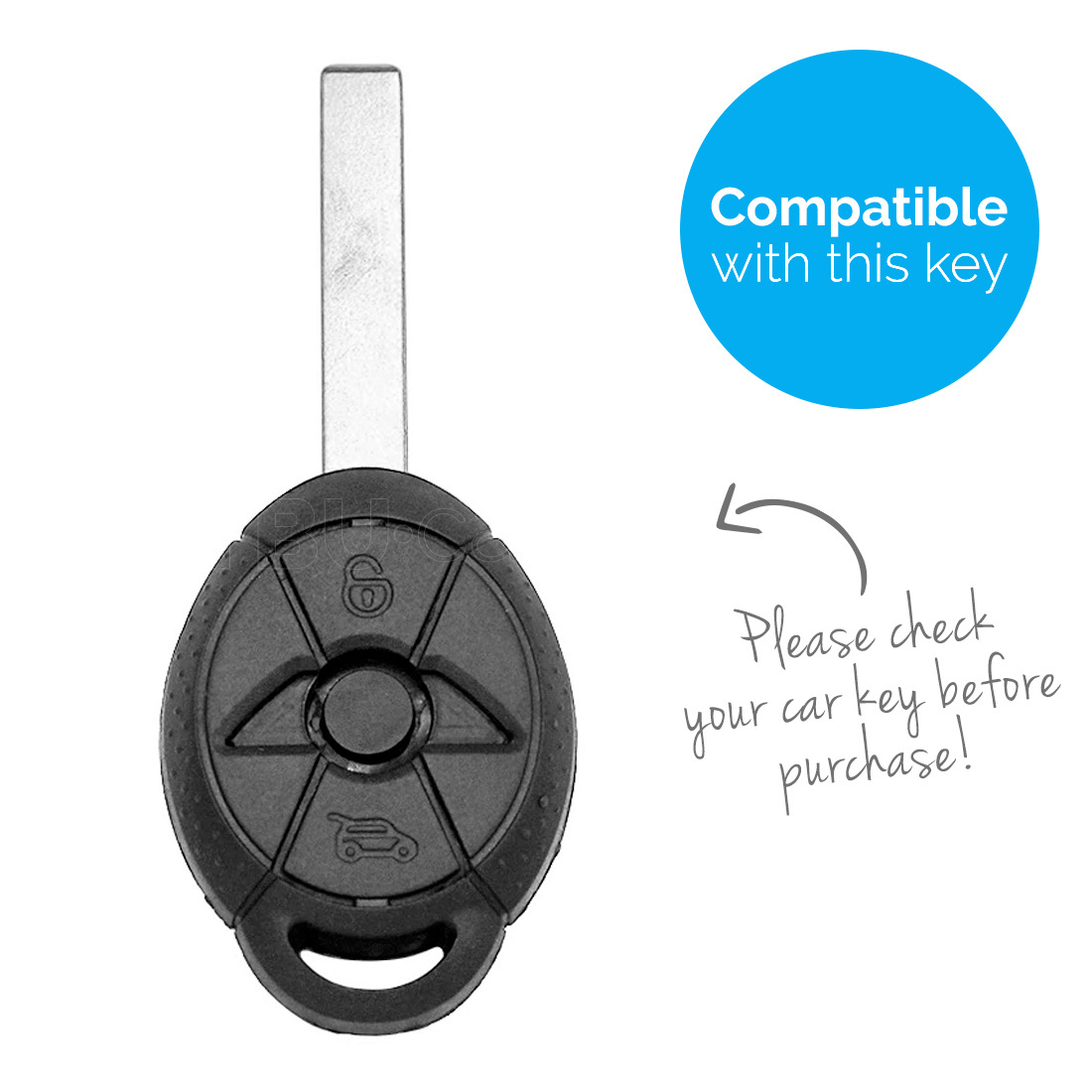 TBU car TBU car Cover chiavi auto compatibile con Mini - Copertura protettiva - Custodia Protettiva in Silicone - Rosa