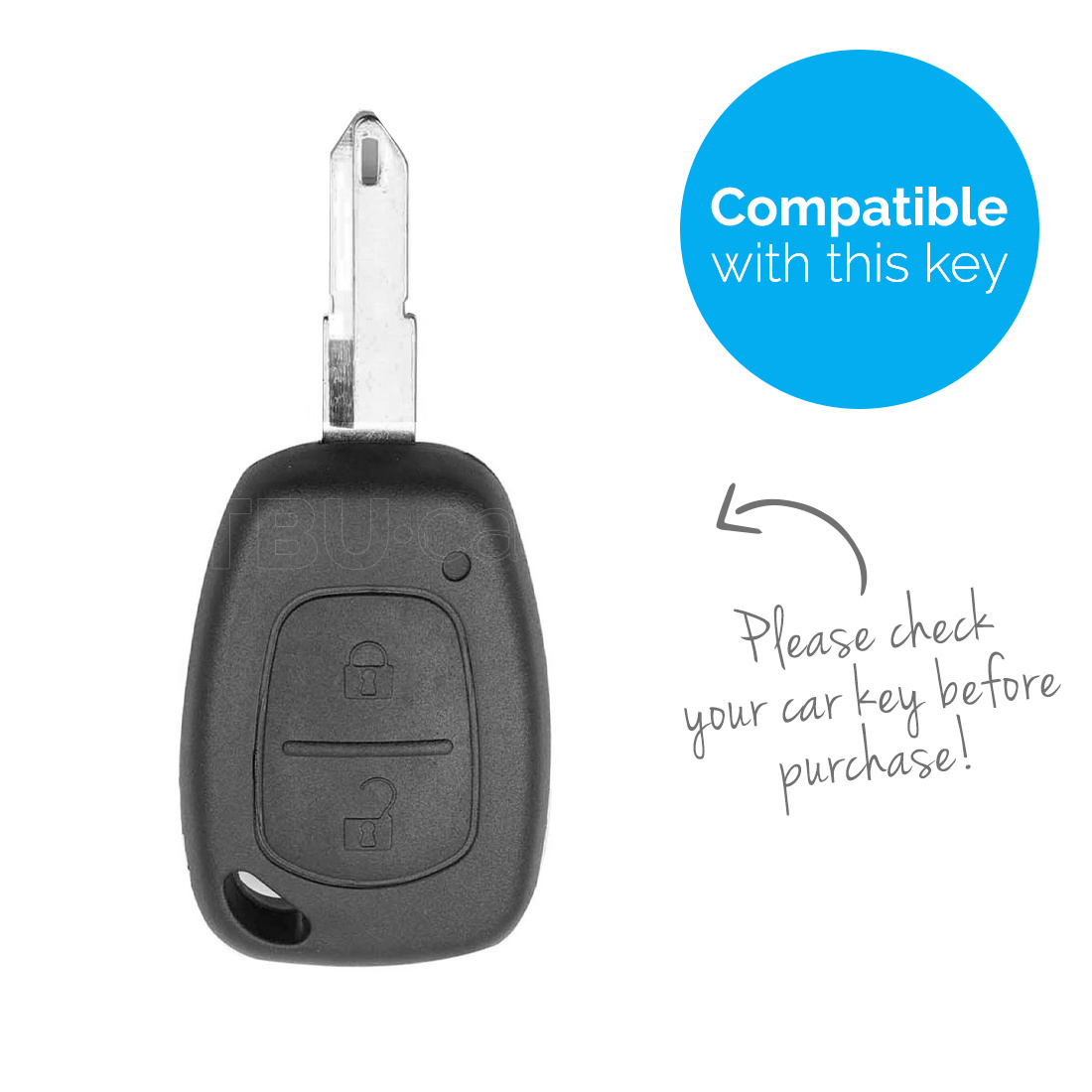 TBU car TBU car Car key cover compatible with Nissan - Silicone Protective Remote Key Shell - FOB Case Cover - Glow in the Dark