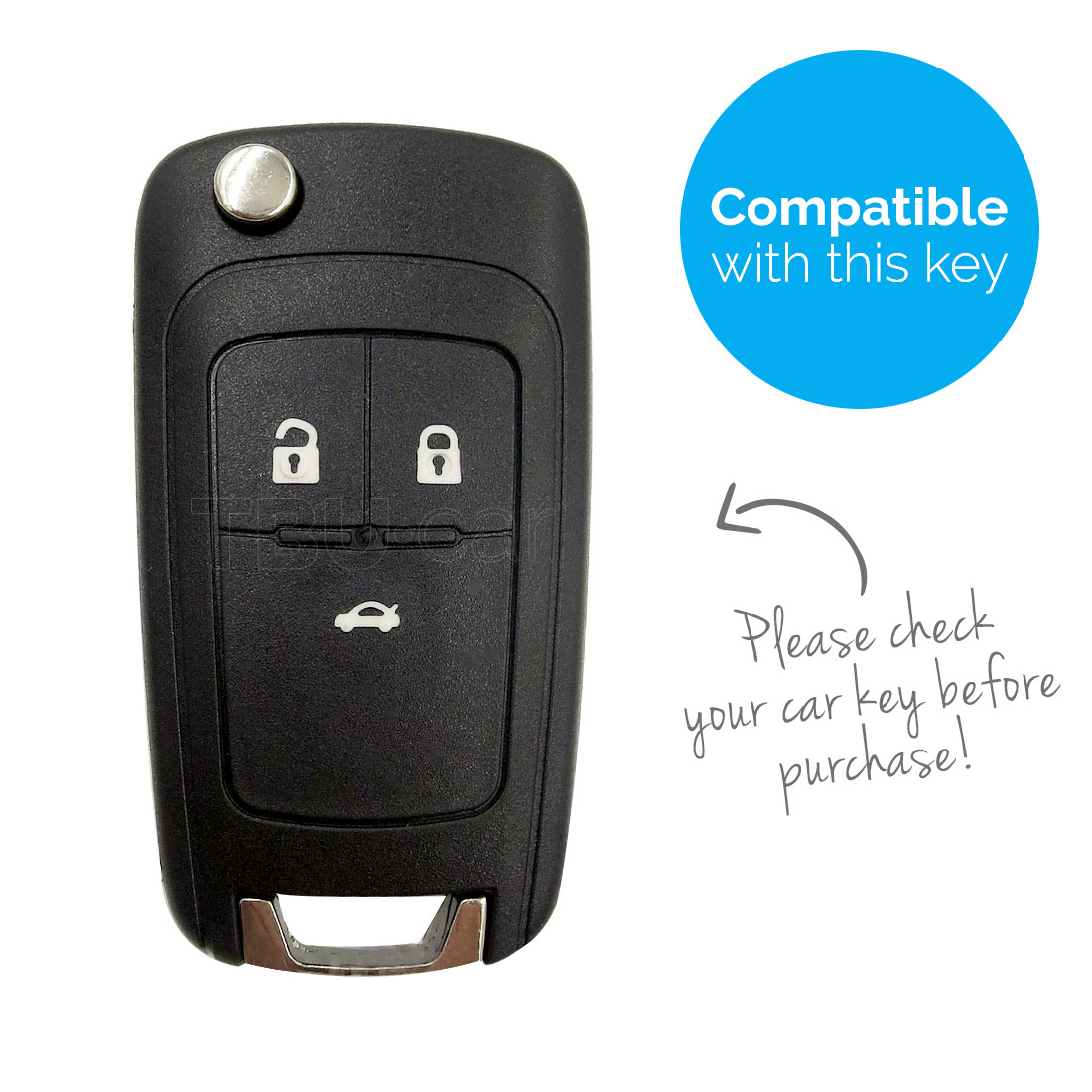 TBU car TBU car Car key cover compatible with Opel - Silicone Protective Remote Key Shell - FOB Case Cover - Carbon