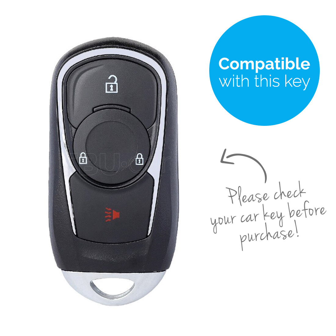 TBU car TBU car Car key cover compatible with Opel - Silicone Protective Remote Key Shell - FOB Case Cover - Glow in the Dark