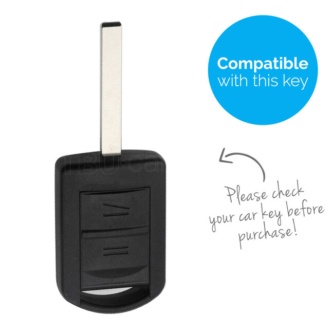 Housse de Protection clé compatible avec Opel - Coque Cover Housse étui en Silicone - Orange