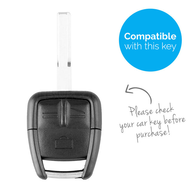 Car key cover compatible with Opel - Silicone Protective Remote Key Shell - FOB Case Cover - Glow in the Dark