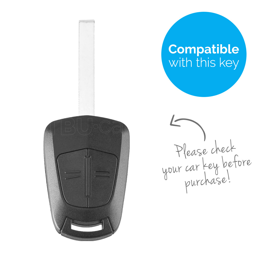 TBU car TBU car Car key cover compatible with Opel - Silicone Protective Remote Key Shell - FOB Case Cover - White