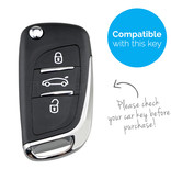 TBU car TBU car Cover chiavi auto compatibile con Peugeot - Copertura protettiva - Custodia Protettiva in Silicone - Fluor Rosa