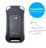 TBU car TBU car Car key cover compatible with Porsche - Silicone Protective Remote Key Shell - FOB Case Cover - Black