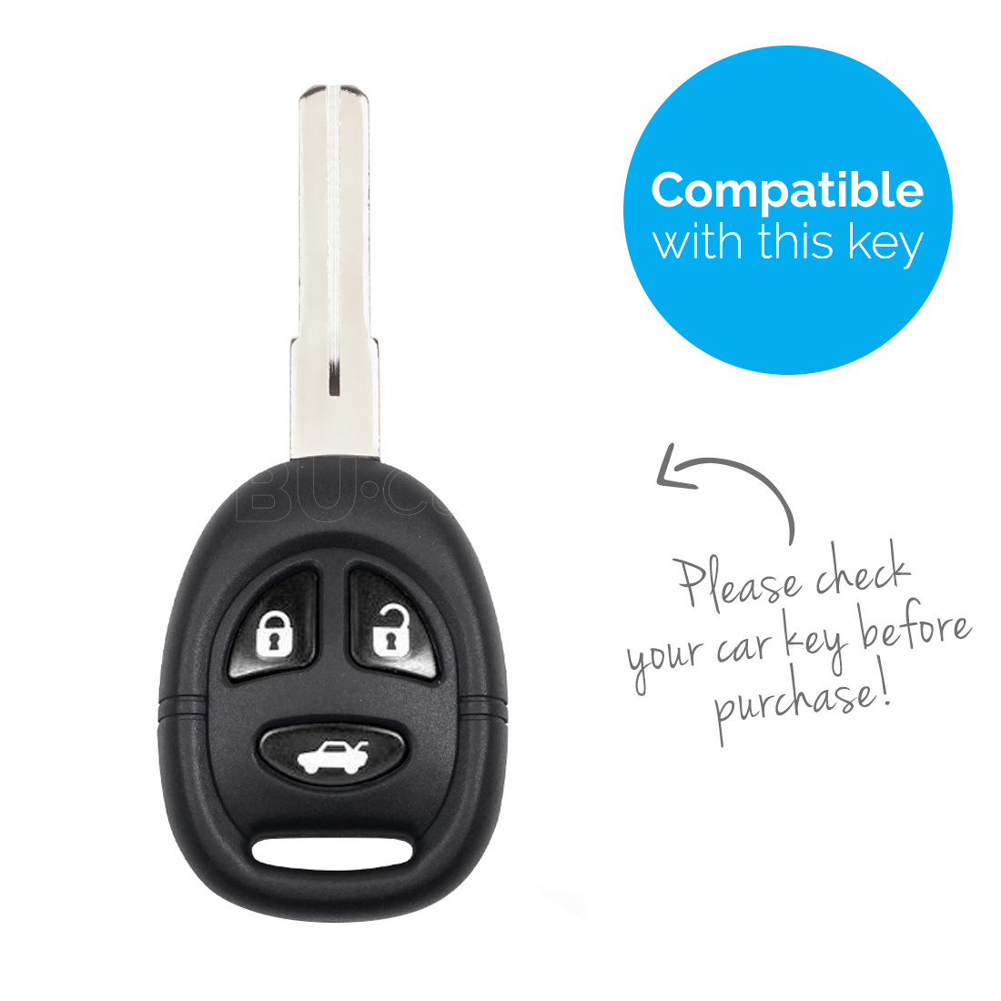 TBU car TBU car Car key cover compatible with Saab - Silicone Protective Remote Key Shell - FOB Case Cover - White