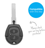 TBU car TBU car Autoschlüssel Hülle kompatibel mit Seat 2 Tasten - Schutzhülle aus Silikon - Auto Schlüsselhülle Cover in Schwarz