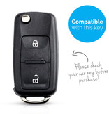 TBU car TBU car Sleutel cover compatibel met Skoda - TPU sleutel hoesje / beschermhoesje autosleutel - Chrome