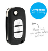 TBU car TBU car Sleutel cover compatibel met Smart - Silicone sleutelhoesje - beschermhoesje autosleutel - Wit