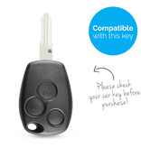 TBU car TBU car Car key cover compatible with Smart - Silicone Protective Remote Key Shell - FOB Case Cover - Black