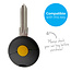 Capa para chave do carro compatível com Smart - Capa Protetora de Chave Remota de Silicone - Tampa Remota FOB - Laranja