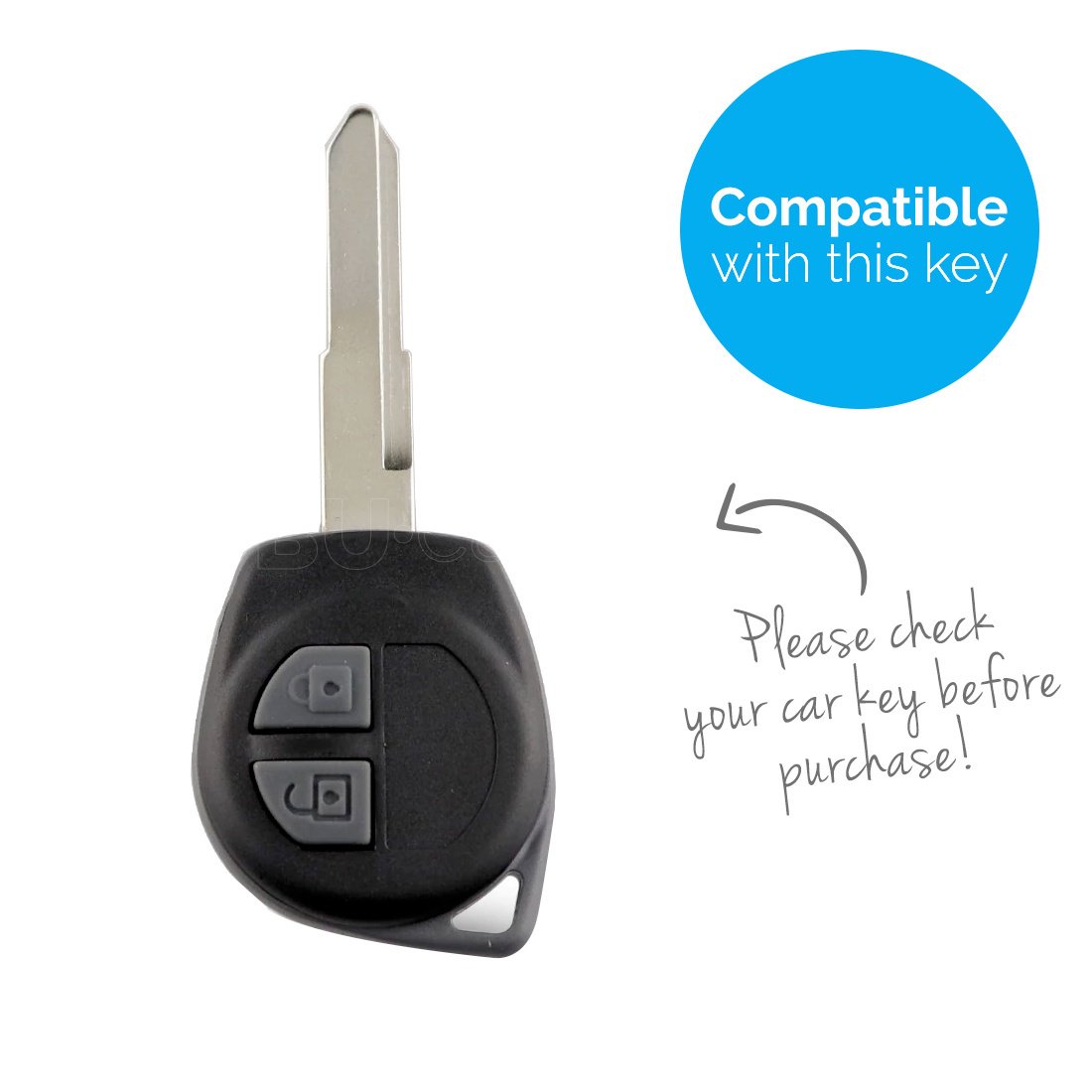 TBU car TBU car Sleutel cover compatibel met Suzuki - Silicone sleutelhoesje - beschermhoesje autosleutel - Rood