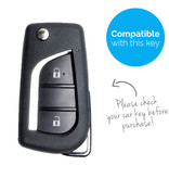 TBU car TBU car Car key cover compatible with Toyota - Silicone Protective Remote Key Shell - FOB Case Cover - Black