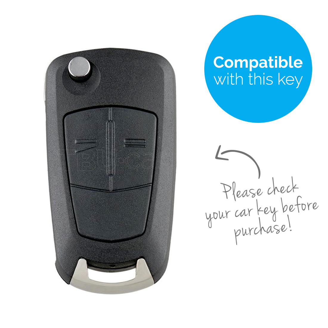 TBU car TBU car Sleutel cover compatibel met Vauxhall - Silicone sleutelhoesje - beschermhoesje autosleutel - Blauw