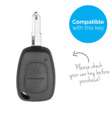 TBU car TBU car Sleutel cover compatibel met Vauxhall - Silicone sleutelhoesje - beschermhoesje autosleutel - Zwart