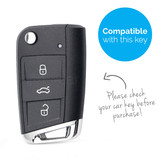 TBU car TBU car Car key cover compatible with VW - Silicone Protective Remote Key Shell - FOB Case Cover - White