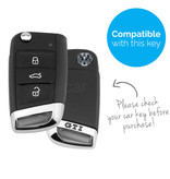 TBU car TBU car Car key cover compatible with VW - Silicone Protective Remote Key Shell - FOB Case Cover - Purple