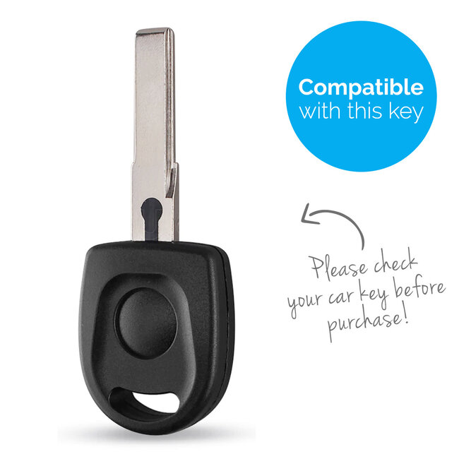 Housse de Protection clé compatible avec Volkswagen - Coque Cover Housse étui en Silicone - Orange