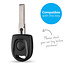 Capa para chave do carro compatível com VW - Capa Protetora de Chave Remota de Silicone - Tampa Remota FOB - Branco