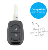 TBU car TBU car Car key cover compatible with Dacia - Silicone Protective Remote Key Shell - FOB Case Cover - Black