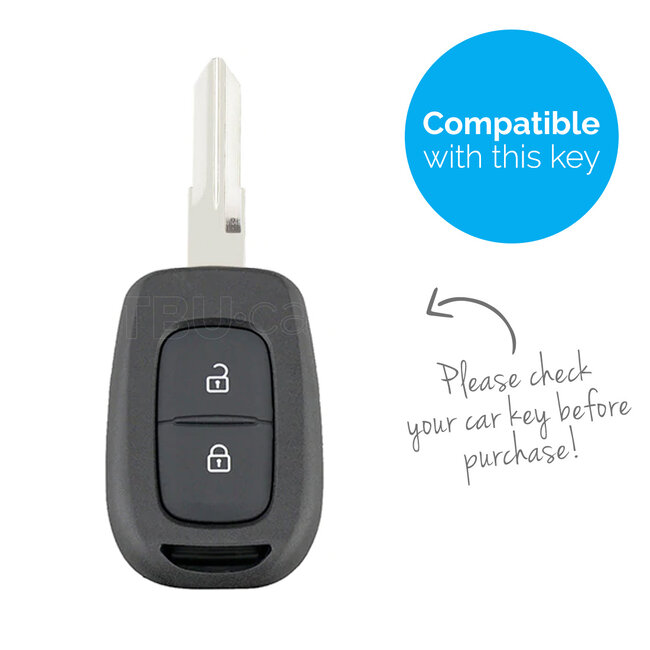 Capa para chave do carro compatível com Dacia - Capa Protetora de Chave Remota de Silicone - Tampa Remota FOB - Preto