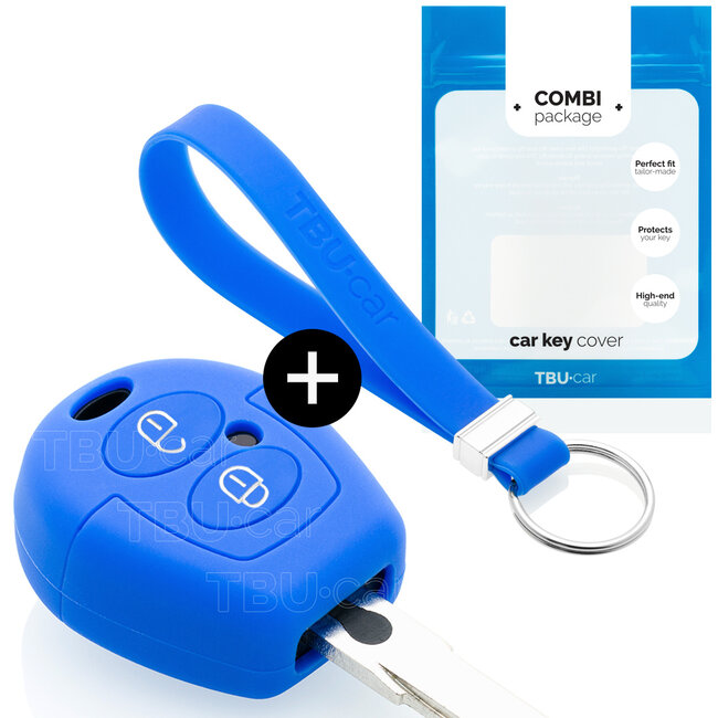 Cover chiavi auto compatibile con Seat - Copertura protettiva - Custodia Protettiva in Silicone - Blu