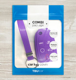 TBU car TBU car Car key cover compatible with Volvo - Silicone Protective Remote Key Shell - FOB Case Cover - Purple