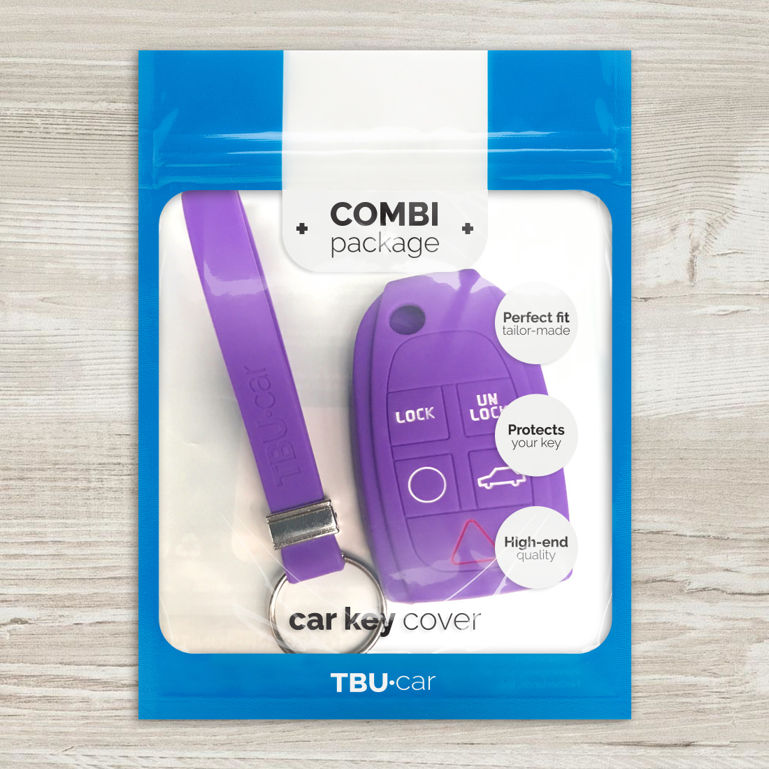 TBU car Volvo Capa Silicone Chave do carro - Capa protetora - Tampa remota FOB - Roxo