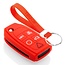 Capa para chave do carro compatível com Volvo - Capa Protetora de Chave Remota de Silicone - Tampa Remota FOB - Vermelho