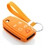 Car key cover compatible with Volvo - Silicone Protective Remote Key Shell - FOB Case Cover - Orange