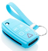 TBU car TBU car Funda Carcasa llave compatible con Volvo - Funda de Silicona - Cover de Llave Coche - Azul claro