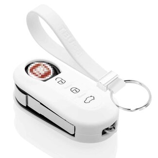 TBU car® Fiat Capa Silicone Chave - Branco