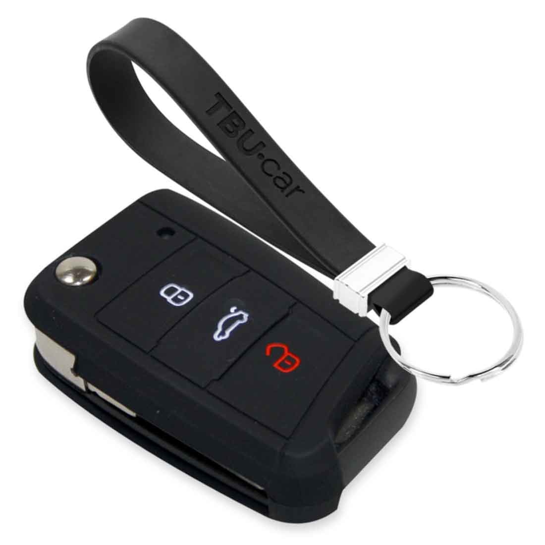 TBU car Audi Capa Silicone Chave do carro - Capa protetora - Tampa remota FOB - Preto