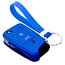 Capa para chave do carro compatível com Audi - Capa Protetora de Chave Remota de Silicone - Tampa Remota FOB - Azul