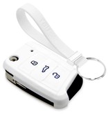 TBU car Volkswagen Capa Silicone Chave do carro - Capa protetora - Tampa remota FOB - Branco